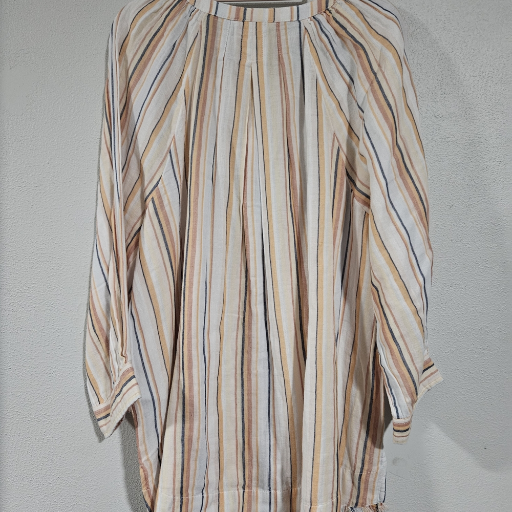 Liverpool Multicolor Striped V-Neck Blouse - Picture 5 of 7
